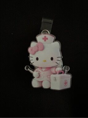 Sanrio Hello Kitty Nurse Badge Reel - White & Pink